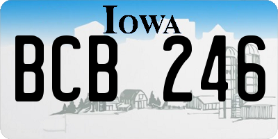 IA license plate BCB246