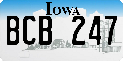 IA license plate BCB247