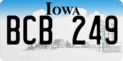 IA license plate BCB249