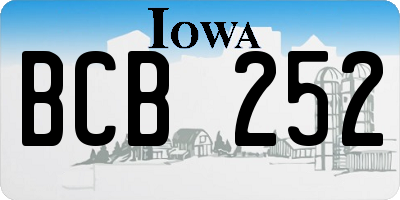 IA license plate BCB252