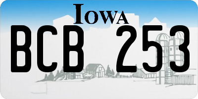 IA license plate BCB253