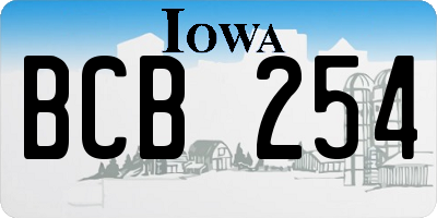 IA license plate BCB254