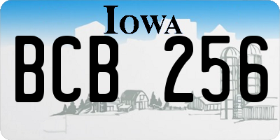 IA license plate BCB256
