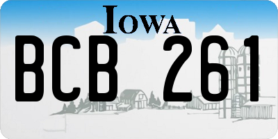 IA license plate BCB261