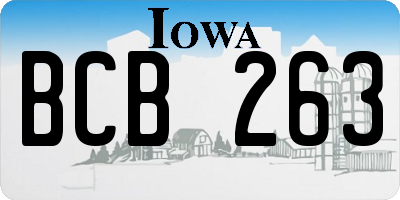 IA license plate BCB263