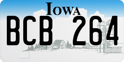 IA license plate BCB264