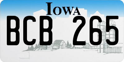 IA license plate BCB265