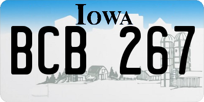 IA license plate BCB267