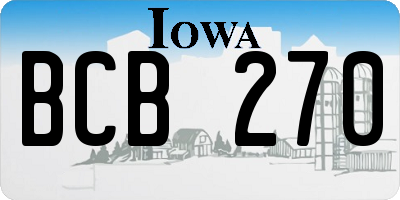 IA license plate BCB270