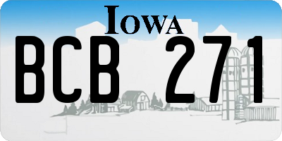 IA license plate BCB271