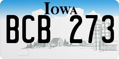 IA license plate BCB273