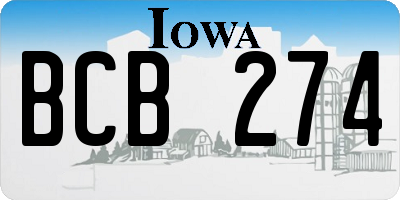IA license plate BCB274