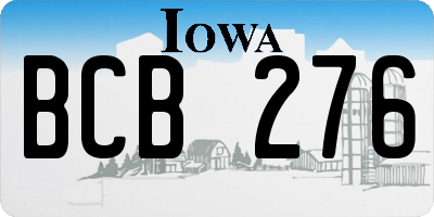IA license plate BCB276