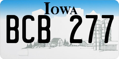 IA license plate BCB277