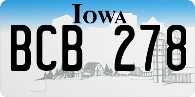 IA license plate BCB278
