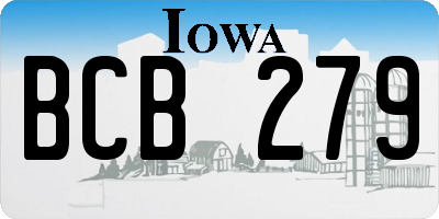 IA license plate BCB279
