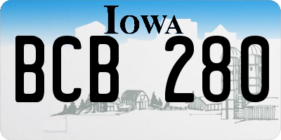 IA license plate BCB280