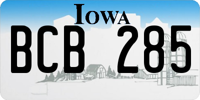 IA license plate BCB285
