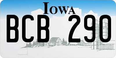 IA license plate BCB290