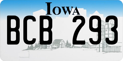 IA license plate BCB293