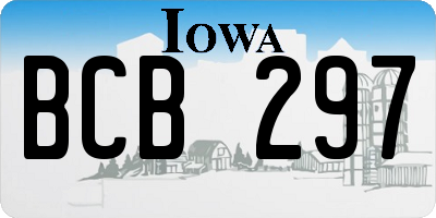 IA license plate BCB297