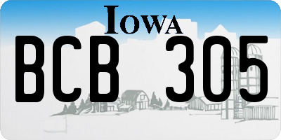 IA license plate BCB305