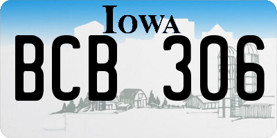IA license plate BCB306