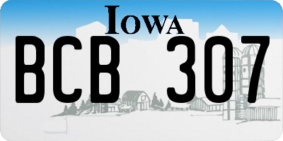 IA license plate BCB307