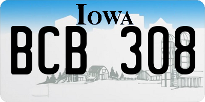 IA license plate BCB308