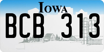 IA license plate BCB313