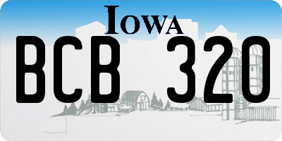 IA license plate BCB320