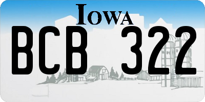 IA license plate BCB322