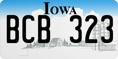 IA license plate BCB323