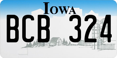 IA license plate BCB324