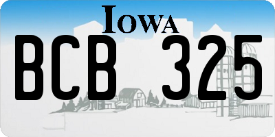 IA license plate BCB325