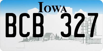 IA license plate BCB327