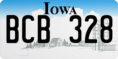 IA license plate BCB328