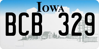 IA license plate BCB329