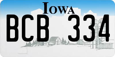 IA license plate BCB334