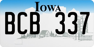 IA license plate BCB337
