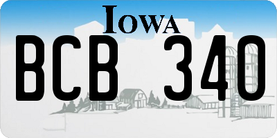 IA license plate BCB340