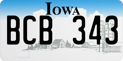 IA license plate BCB343