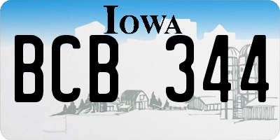IA license plate BCB344