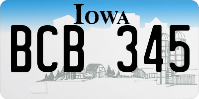 IA license plate BCB345