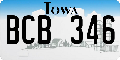 IA license plate BCB346