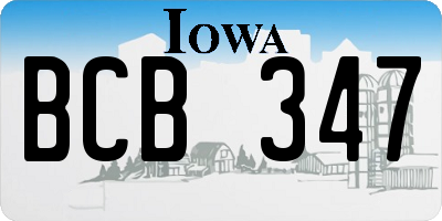 IA license plate BCB347