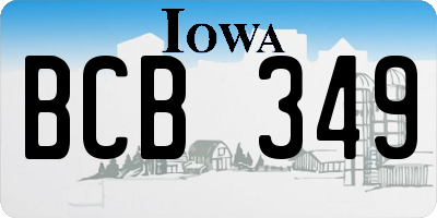 IA license plate BCB349