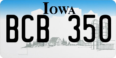 IA license plate BCB350