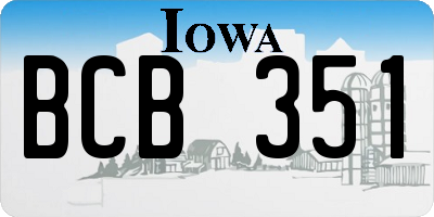 IA license plate BCB351