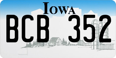 IA license plate BCB352